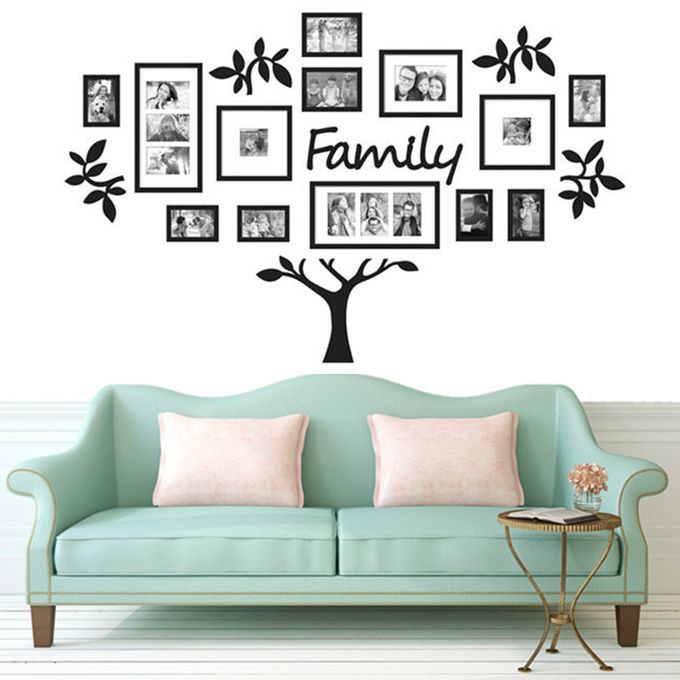 17Pcs Photo Frame Family Tree Set Picture Hanging Decor Wall