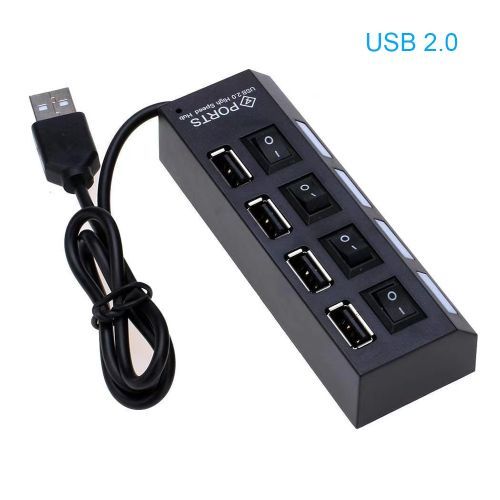 4Port USB 2.0）USB 3.0 Hub 5Gbps High Speed Multi USB Splitter 3 Hab Use Power Adapter 4/7 Port Multiple Expander Hub With Switch For PC Laptop
