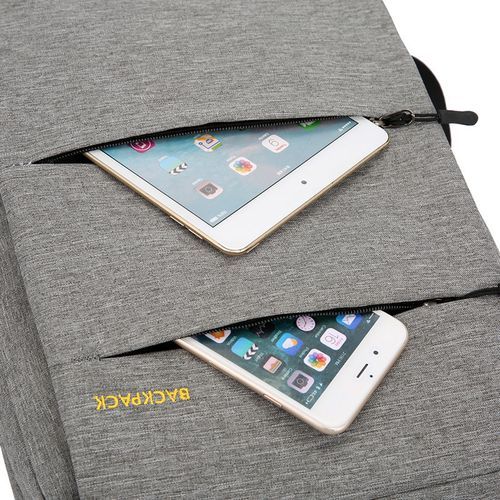 Backpack With USB Port-Grey