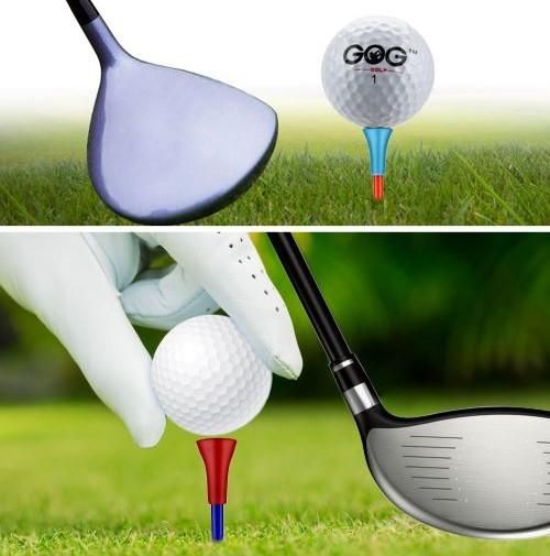 Rubber Cushion Top Plastic Golf Tees Mixed Colors Pack of 30pcs
