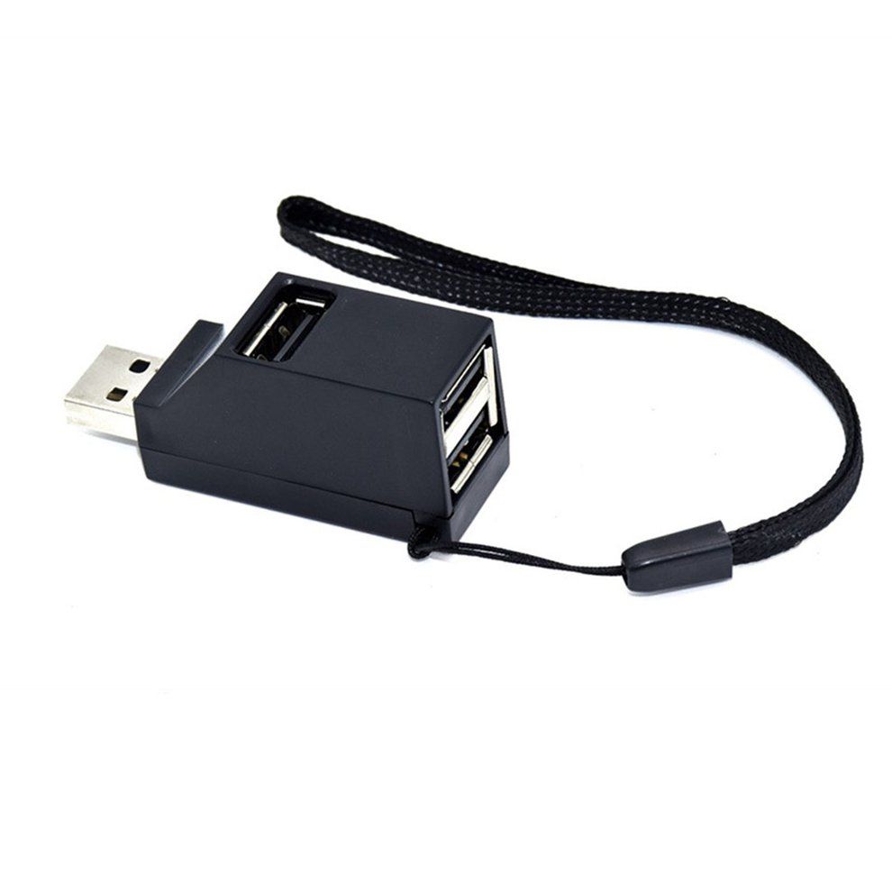 Mini USB 2.0/3.0 Hi-Speed Multi Port USB Hub Splitter Hub Adapter-black-USB2.0