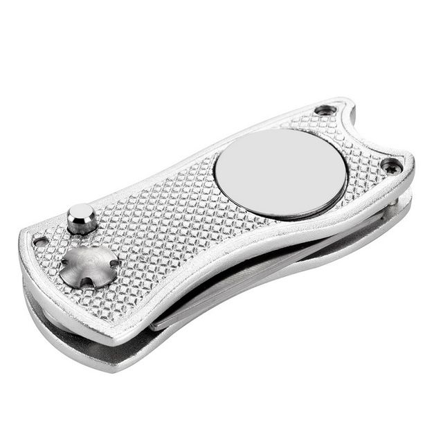 Stainless Steel Golf Divot Repair Switchblade Tool Pitch