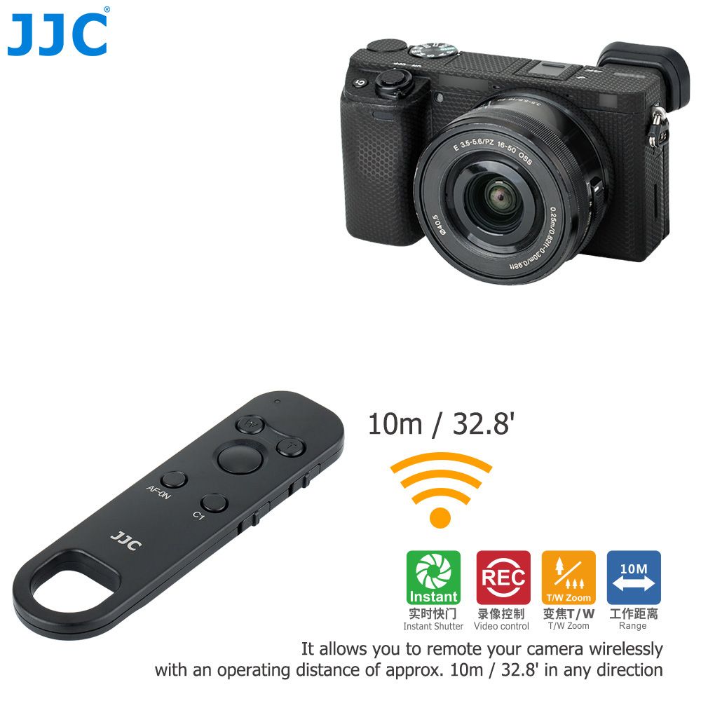 JJC RMT-P1Wireless Remote Control For Sony A7IV A7III ZV-E10 ZV E10 A7C ZV-1 ZV1 A7S III A7s3 A7R3 A7R4 A7III RX0 II RX100