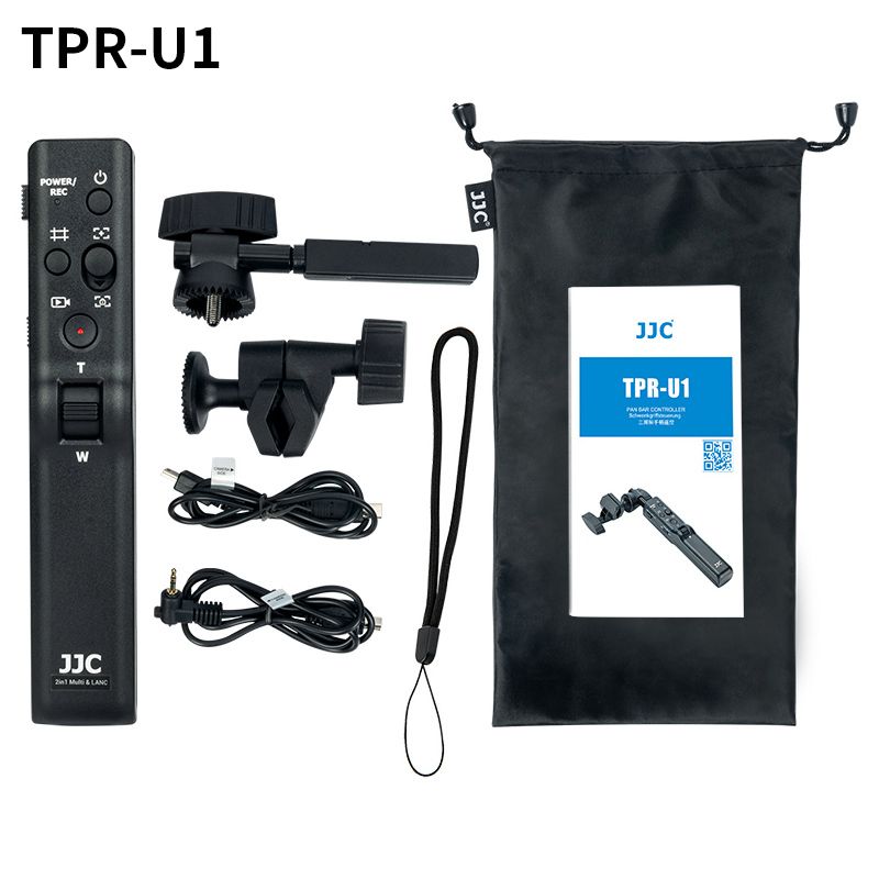 JJC Pan Bar Handle Remote Control For Camera/Camcorder Sony ZV1 ZV-1 A6400 A6300 A6100 A7 A7R V A7S FX30 FDR-AX53 AX43 PXW-X70