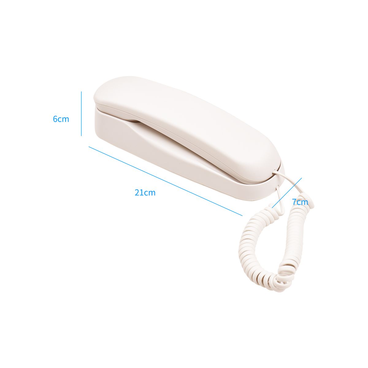Mini Desktop Corded Landline Phone Fixed Telephone Wall