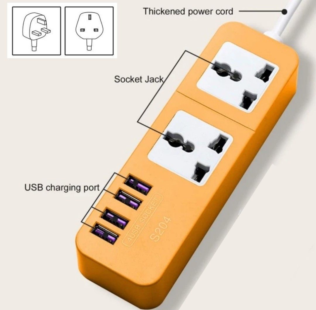 Original USB Wall Extension Cable Socket Cord Box
