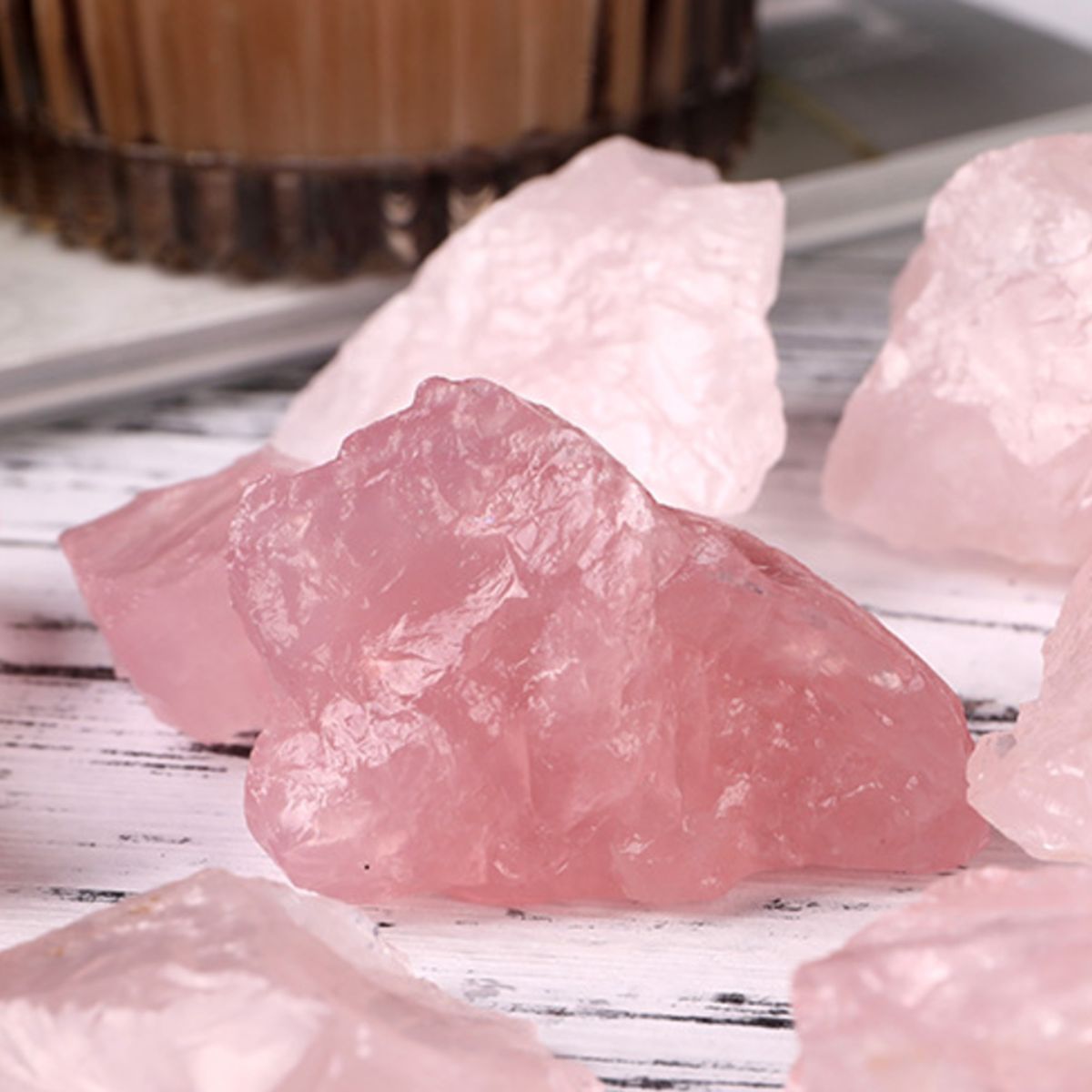 100g Natural Rose Quartz Mineral Pink Quartz Crystal Raw