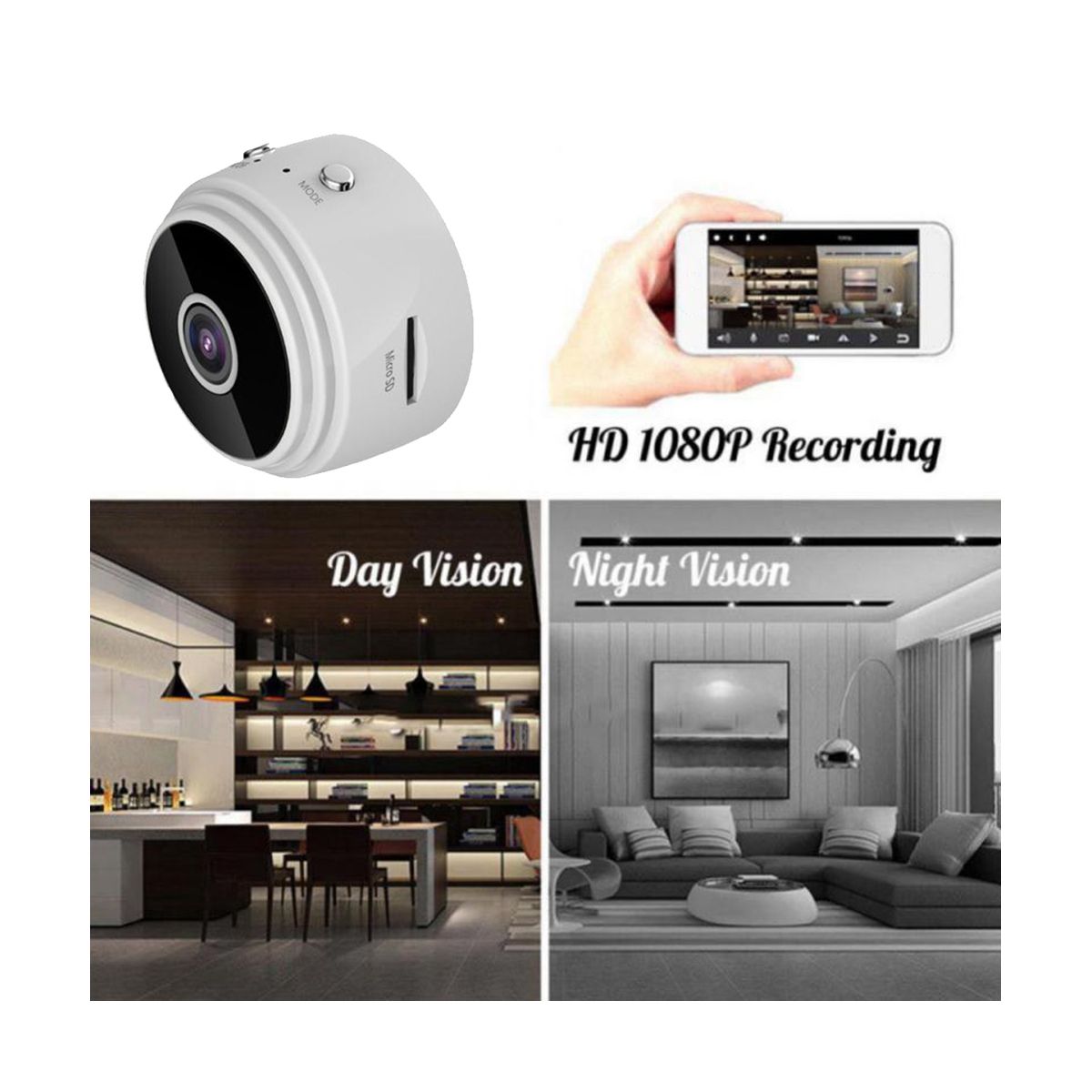 A9 Mini Camera 1080P IP Camera Security Magnetic