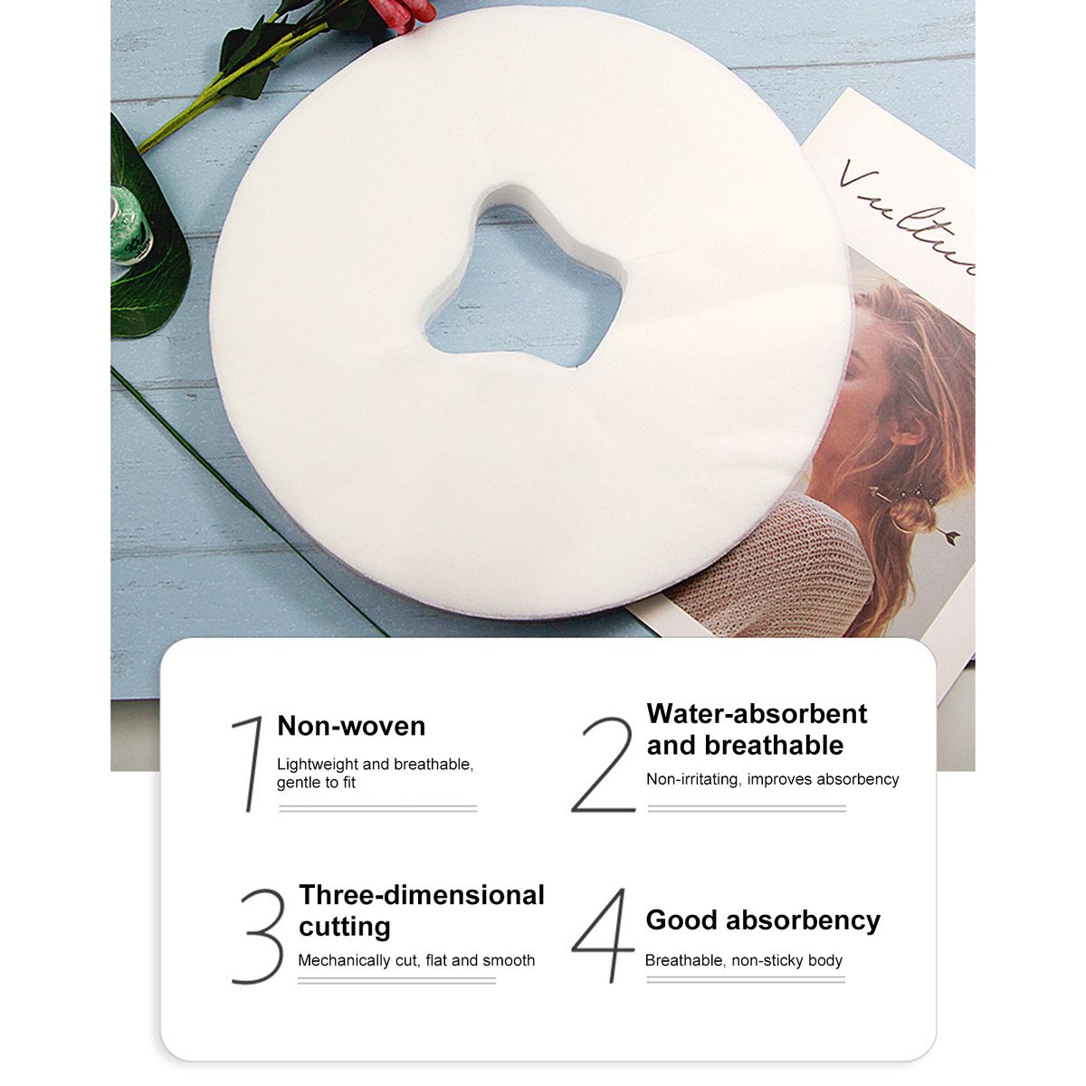 Beauty Salon Face Pad Bed Table Face Hole Cover Spa Massage