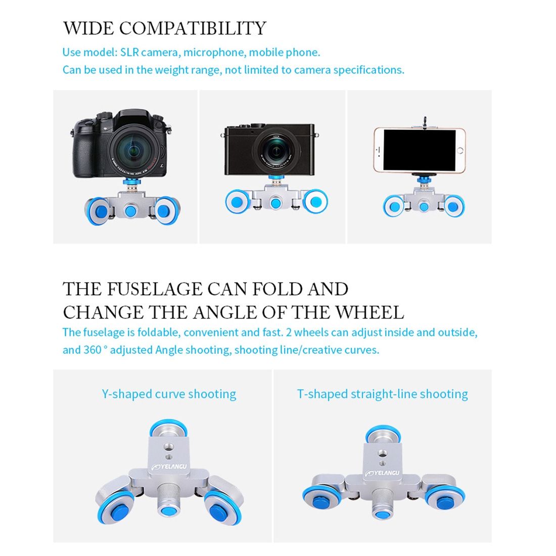 L3 Camera Wheels Autodolly Electric Track Slider Car