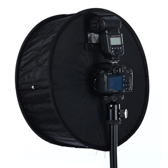 45cm Portable Foldable Camera Flash Diffuser Soft Box-Black