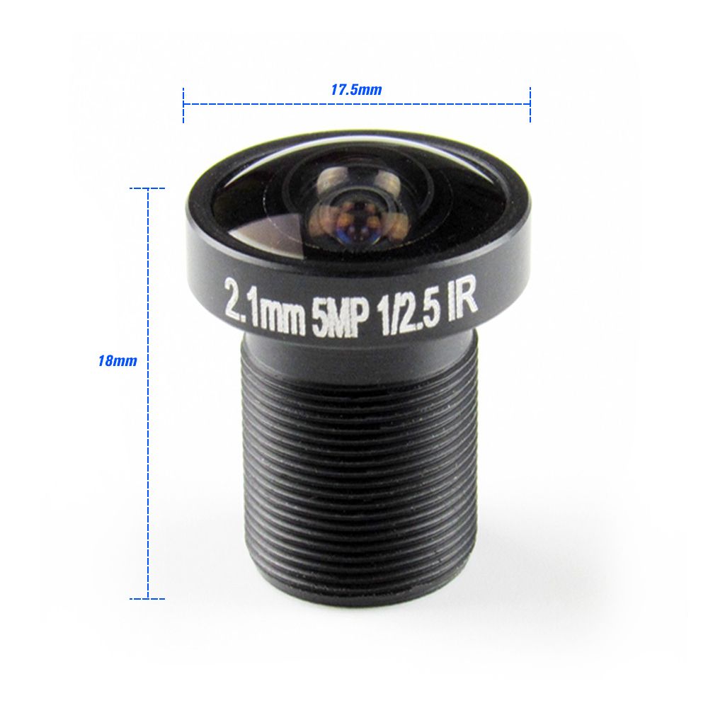 2.1mm  Fisheye CCTV Lens 1/2.5" HD 5.0 Megapixel For IP CCTV