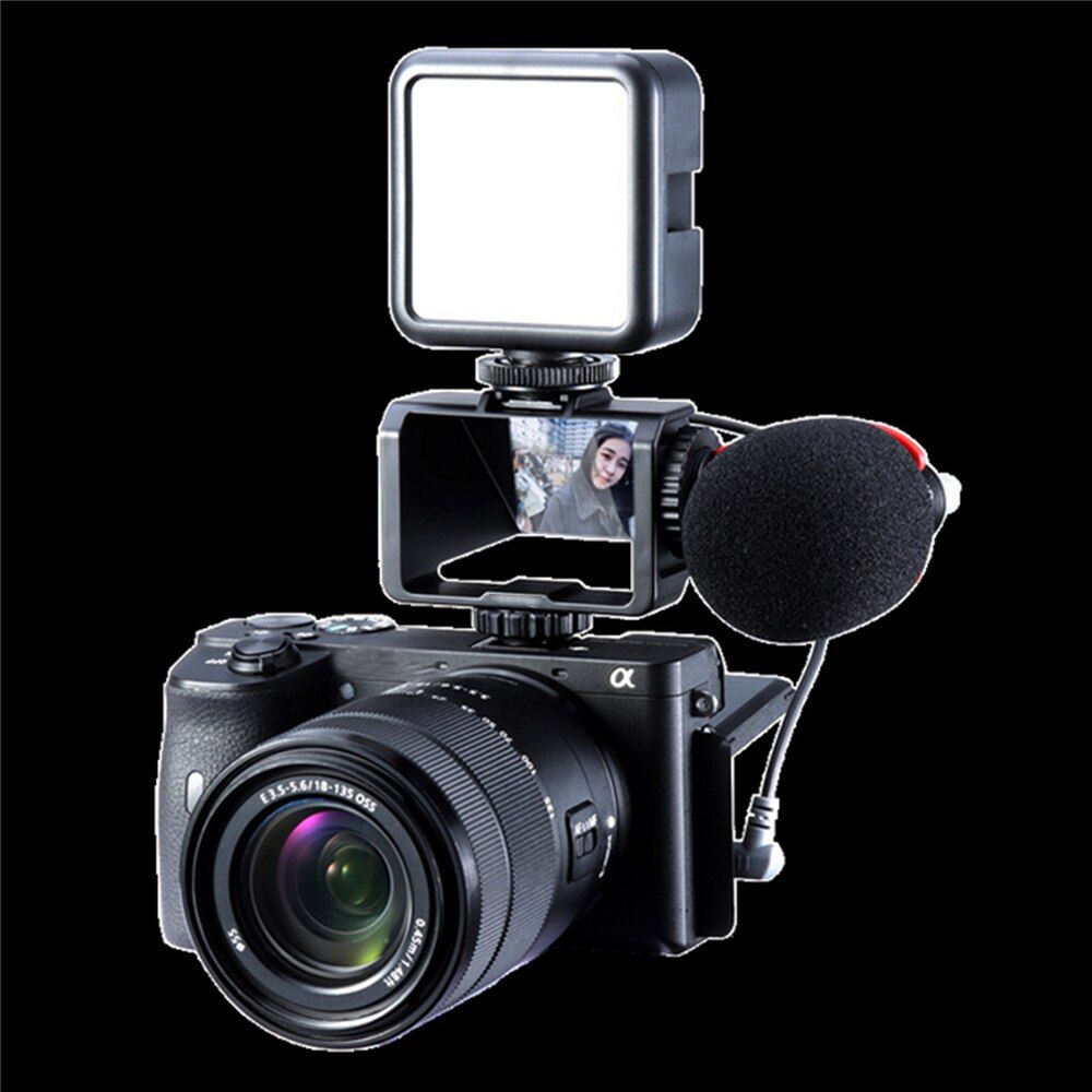 Vlog Selfie Portable Camera Flip Screen Bracket Video Shooting Reverse Mirror Mount For Sony A6500/6300/A73