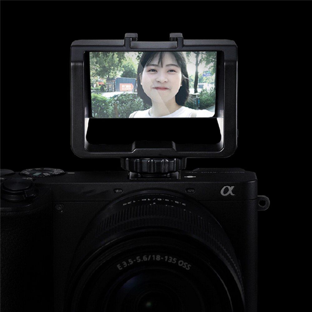 Vlog Selfie Portable Camera Flip Screen Bracket Video Shooting Reverse Mirror Mount For Sony A6500/6300/A73