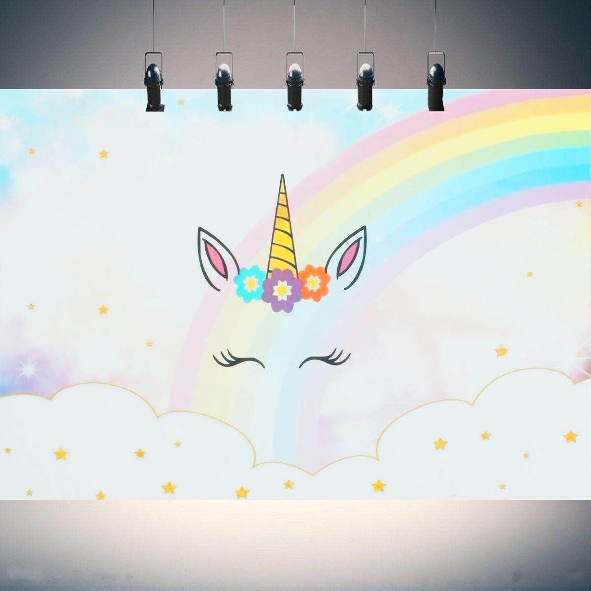 5x3ft Unicorn Baby Photography Photo Background Backdrop Props#90*150cm Apricot