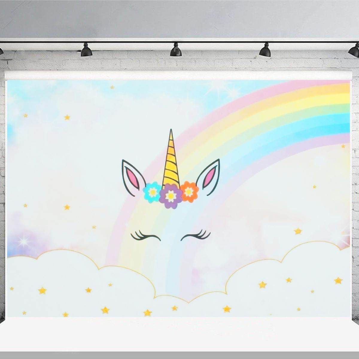 5x3ft Unicorn Baby Photography Photo Background Backdrop Props#90*150cm Apricot