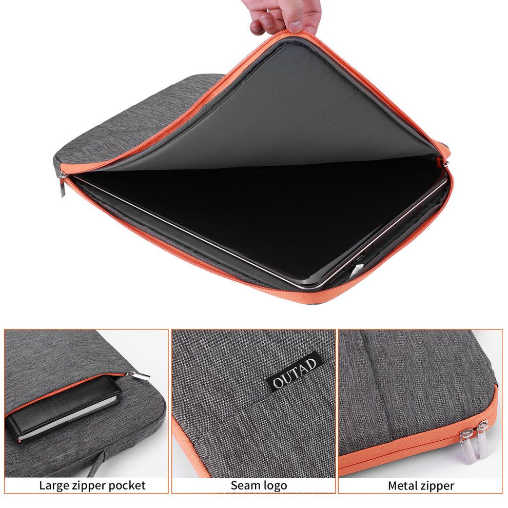 SALE! OUTAD 15 Inch Waterproof Laptop Case Bag Organizer With Handle For Laptop Grey