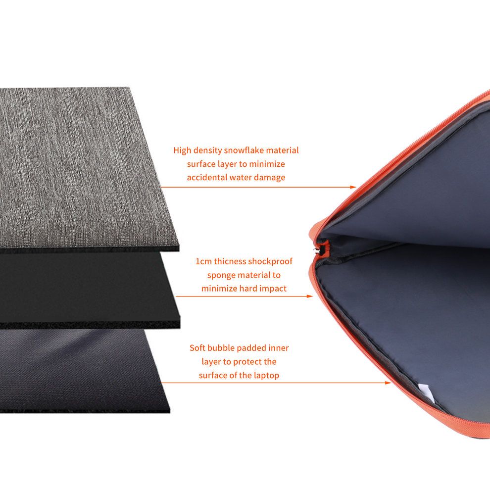 SALE! OUTAD 15 Inch Waterproof Laptop Case Bag Organizer With Handle For Laptop Grey