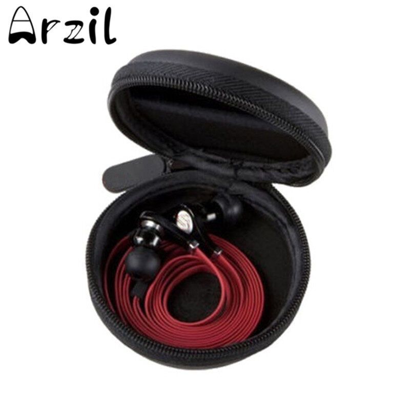 Pocket Zipper Hard Case Storage Bag For Earphone Headphone SD TF Card