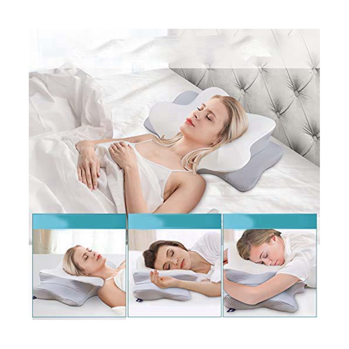 Orthopaedic Memory Foam Pillow Removable Ergonomic Neck