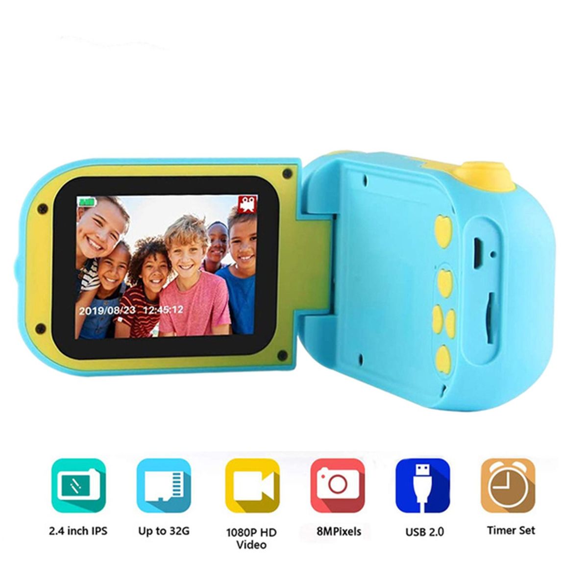 Kids Camera Gift Rechargeable For Kids Girls Boys 3 - 8 Years Old Blue