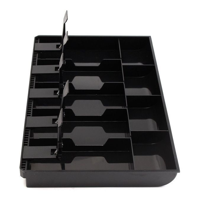 5 Grids Money Tray Store Cash Drawer Security Register Storage Box Insert Black
