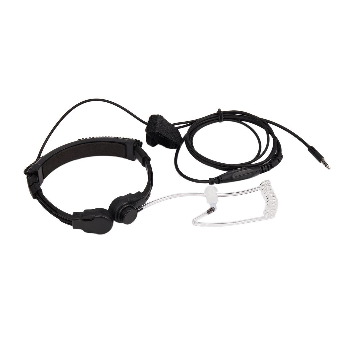 35mm Adjustable Throat Mic Earphone Microphone Covert Acoustic Tube Earpiece Headset With Finger PTT for Android Mobile Phone