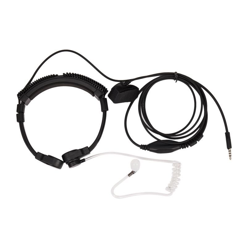35mm Adjustable Throat Mic Earphone Microphone Covert Acoustic Tube Earpiece Headset With Finger PTT for Android Mobile Phone