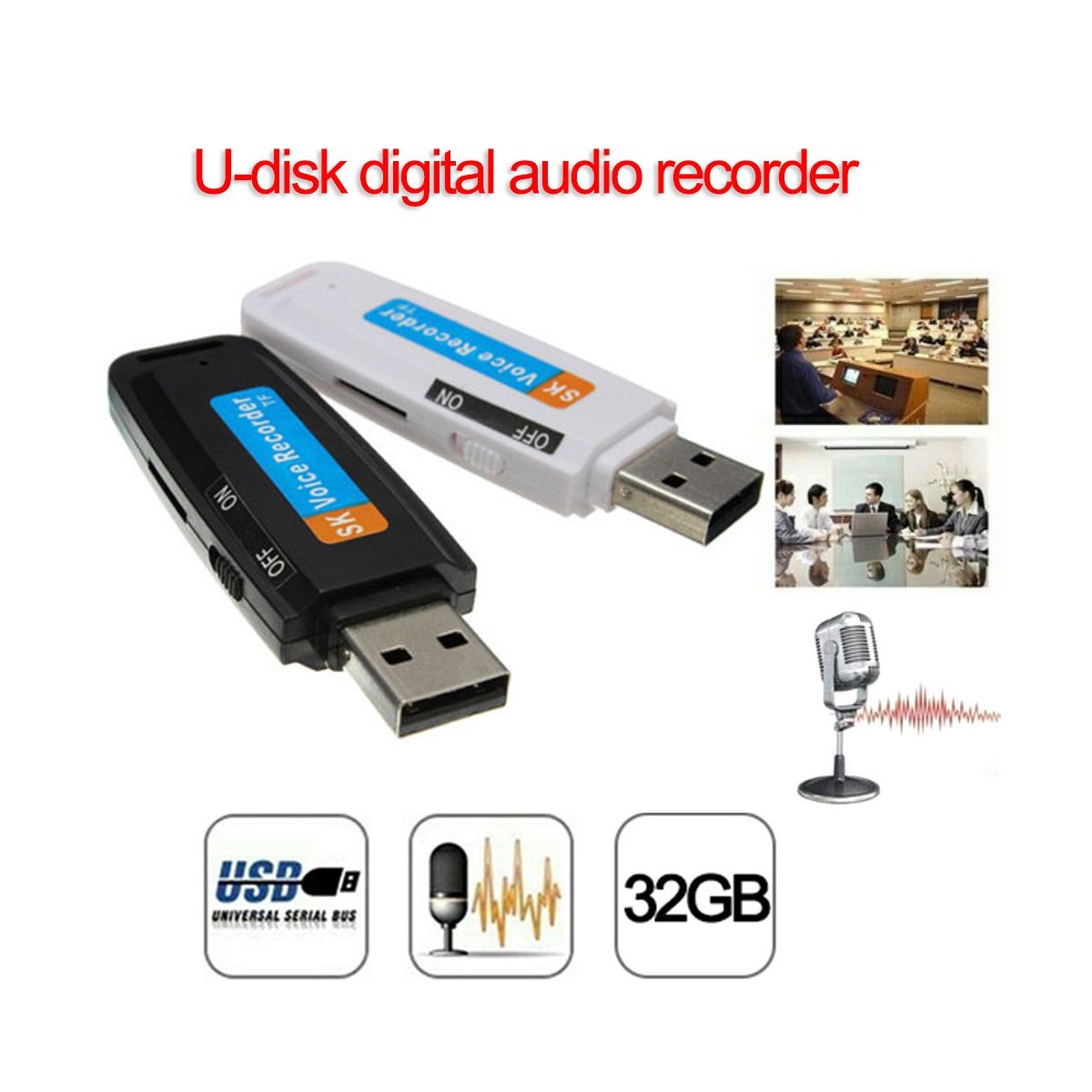 USB Flash Drive Digital Audio Recorder Dictaphone USB Voice