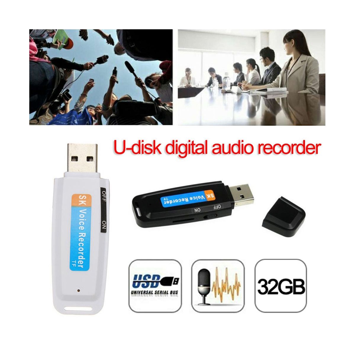USB Flash Drive Digital Audio Recorder Dictaphone USB Voice