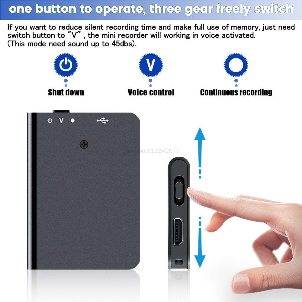 Mini Sound Recorder 8/B Voice Recorder Digital Audio Recording Device Professional Small USB MP3
