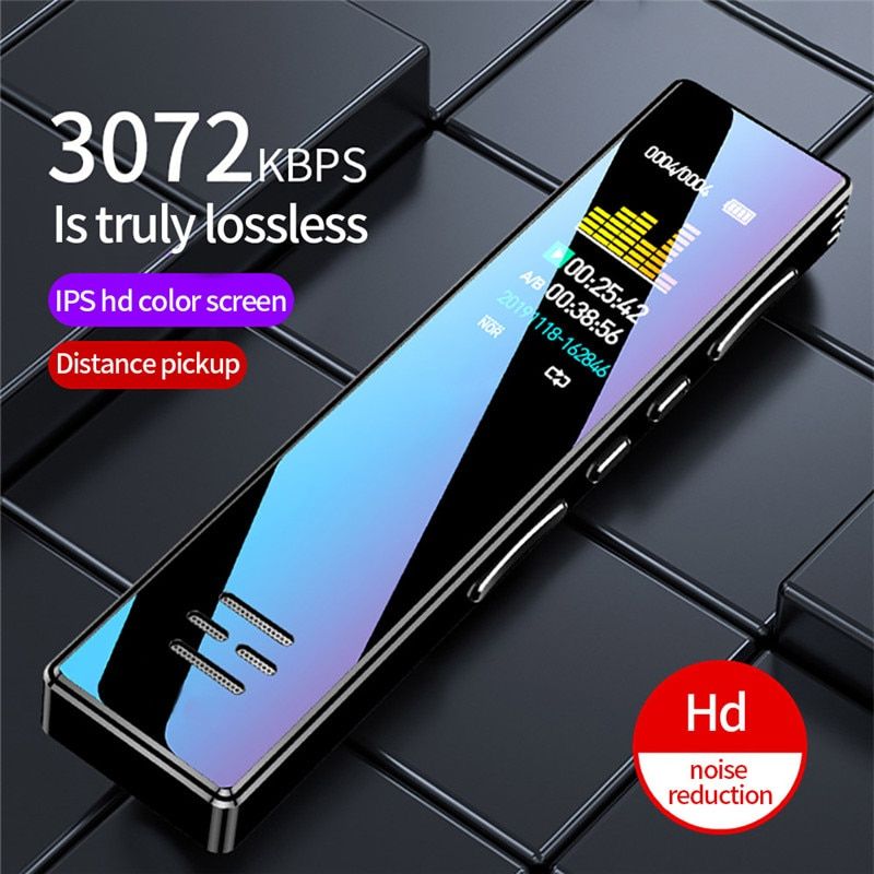 Digital Voice Recorder Portable MP3 Player Dictaphone Mini Secret Voice Recording Device Sound Audio Recorder Professional