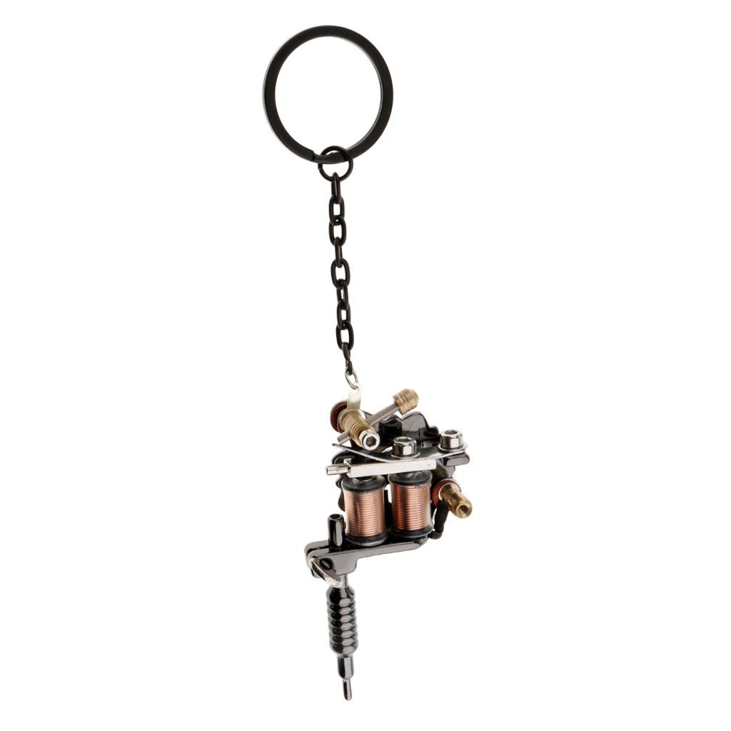 Alloy Tattoo Gun Keychain Mini Tattoo Pendant Necklace Machine