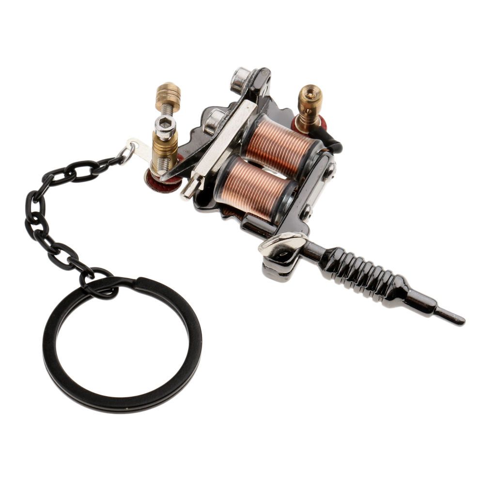 Alloy Tattoo Gun Keychain Mini Tattoo Pendant Necklace Machine