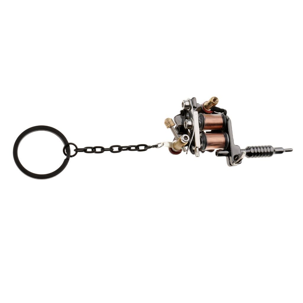 Alloy Tattoo Gun Keychain Mini Tattoo Pendant Necklace Machine