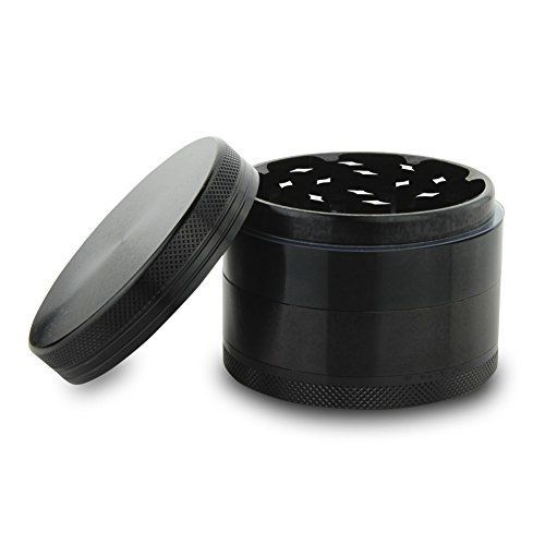 Herb Weed Tobbaco Grinder 4 Part Weed Crusher-Black
