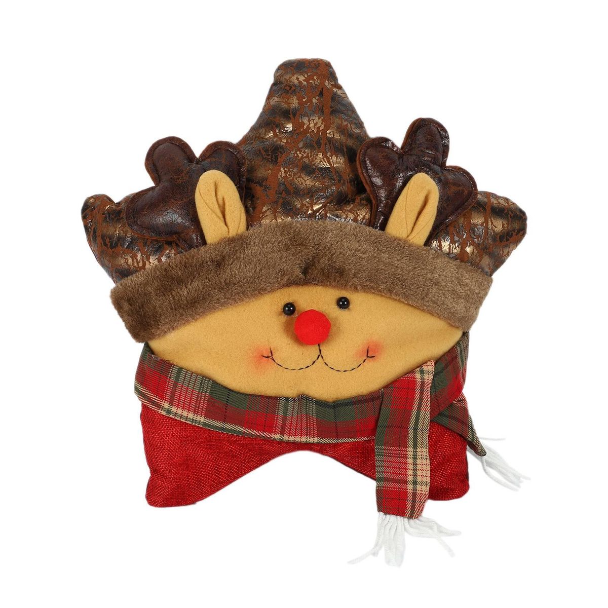 Christmas Decoration Gift Five-Star Pillow Elk Cartoon