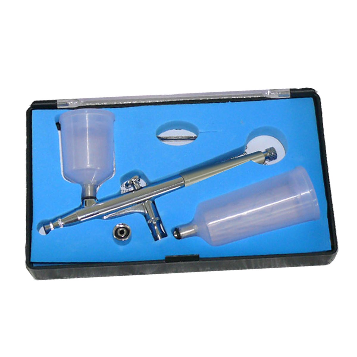 Mini Airbrush Kit, Double Actions Sprayer Pen For Art Nail Silver Tail