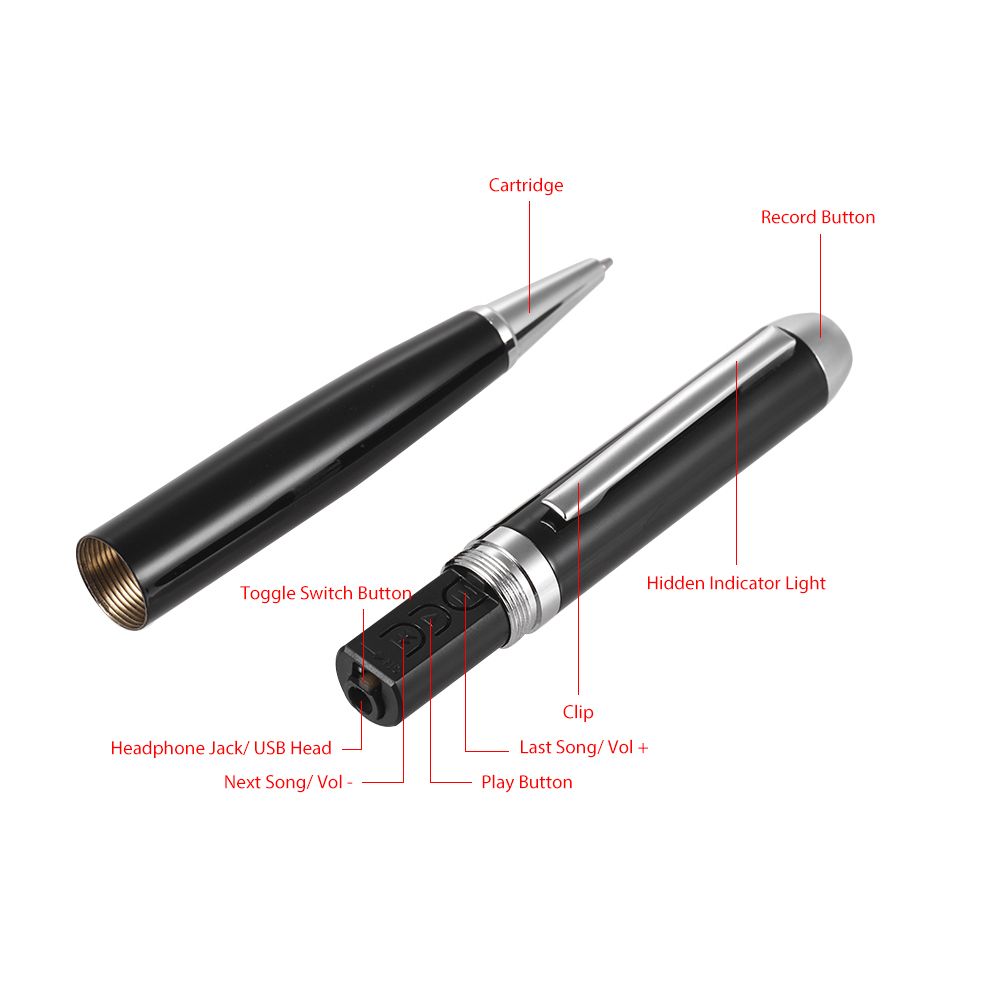 16GB Digital Voice Recorder Pen Sound Audio Dictaphone