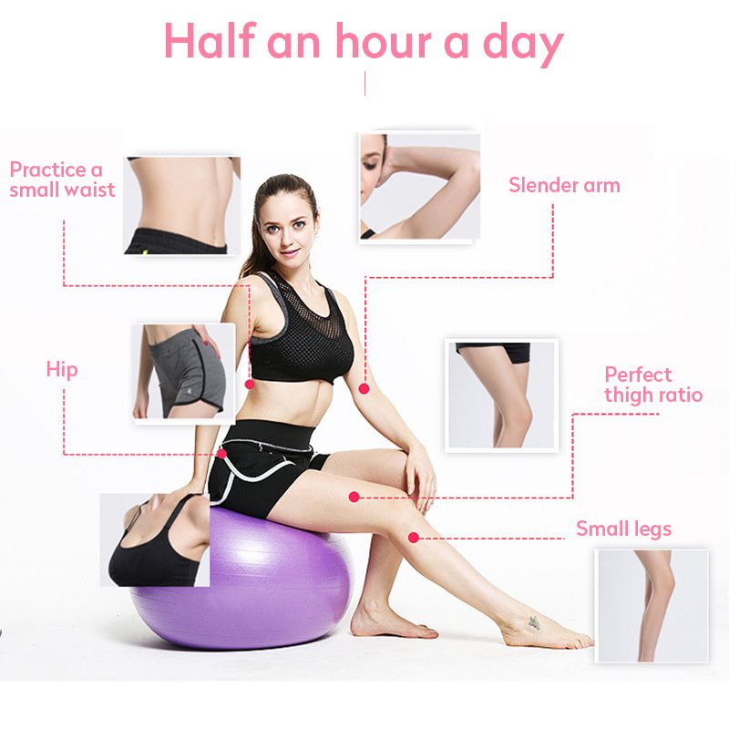 75cm Big Advanced Sports Yoga Ball + Gonfleur - Purple