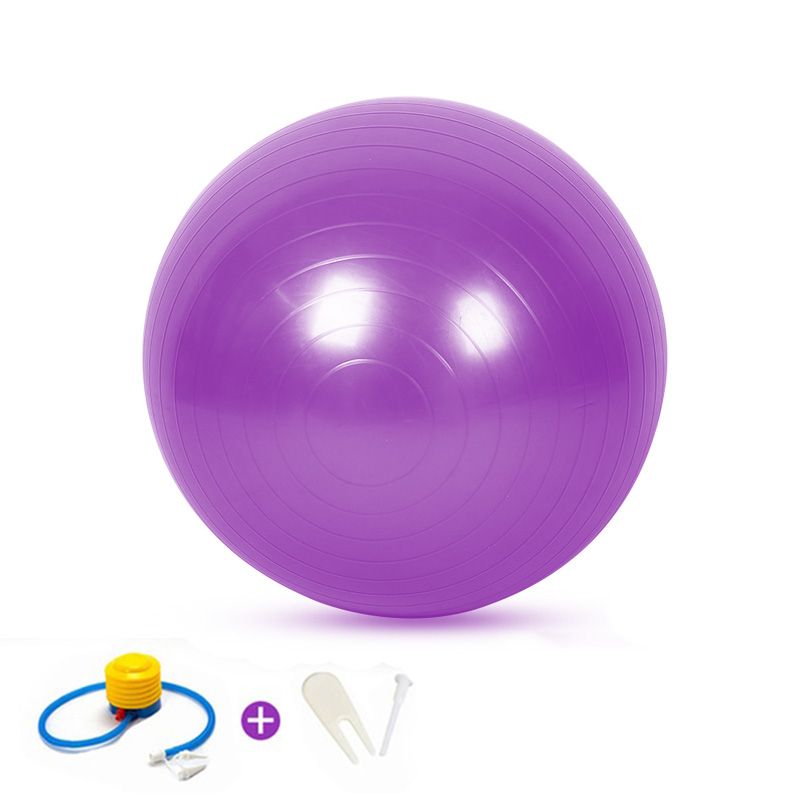 75cm Big Advanced Sports Yoga Ball + Gonfleur - Purple