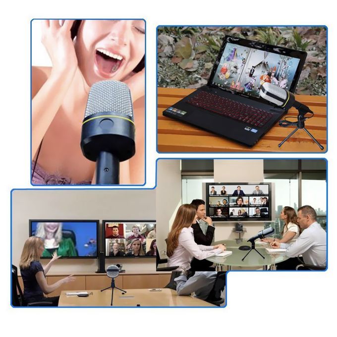 Desktop Microphone With Tripod Professional Podcast Studio