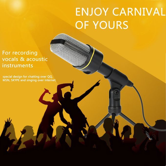 Desktop Microphone With Tripod Professional Podcast Studio