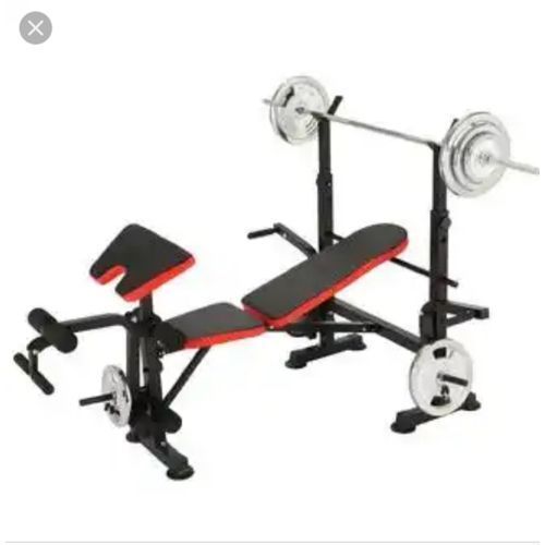 Standard Weight Bench With 50kg Barbell