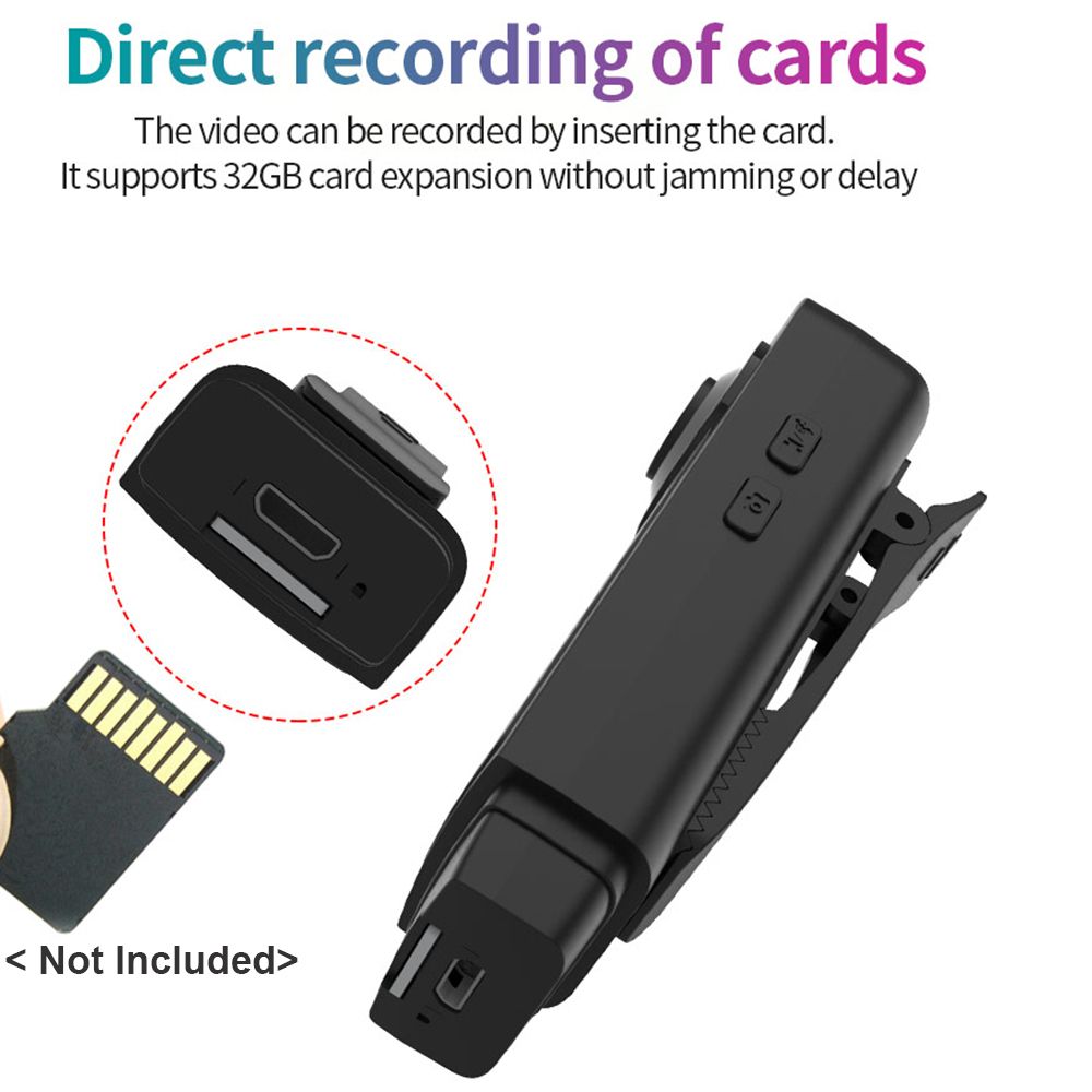 1080P Mini Body Camera With Audio Clip-on Video Recorder