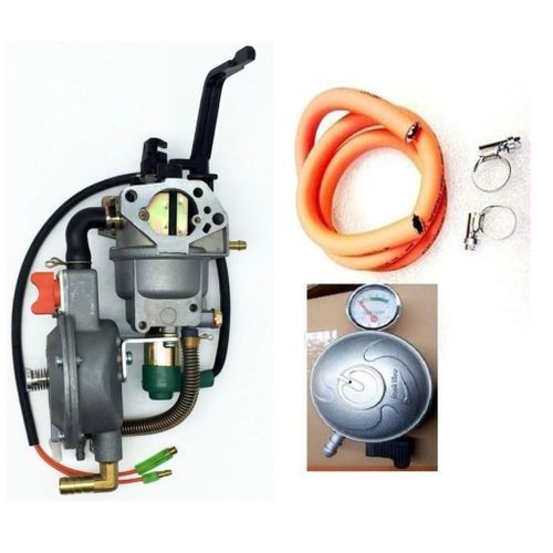 NEW Gas/Petrol Carburetor For 5-10KVA + Regulator,Hose,Clips
