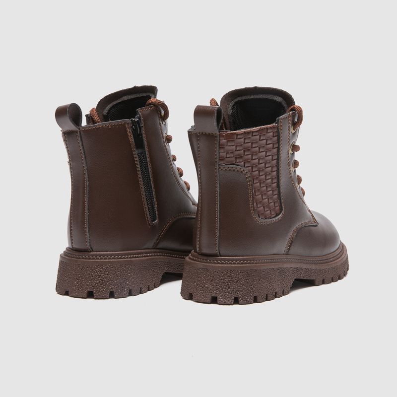 Children's Non-slip Martin Boots Casual Outdoor Performance Shoes-Brown