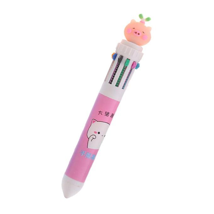 10 In 1 Cute Ballpoint  Pens Novelty School Supply Party Gift Pink