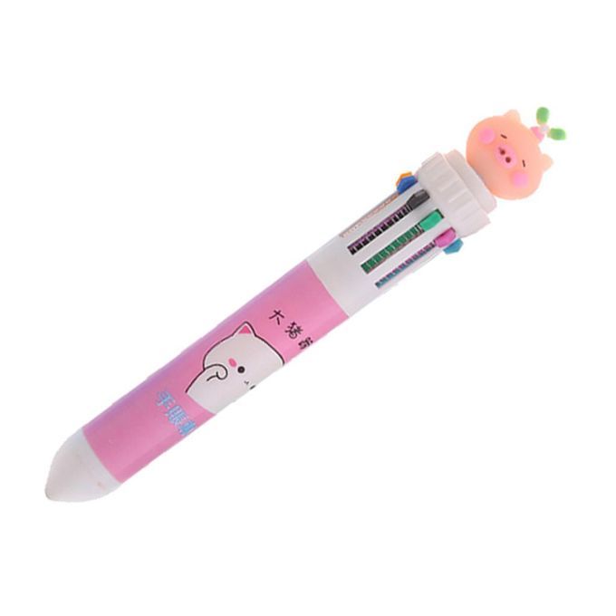 10 In 1 Cute Ballpoint  Pens Novelty School Supply Party Gift Pink