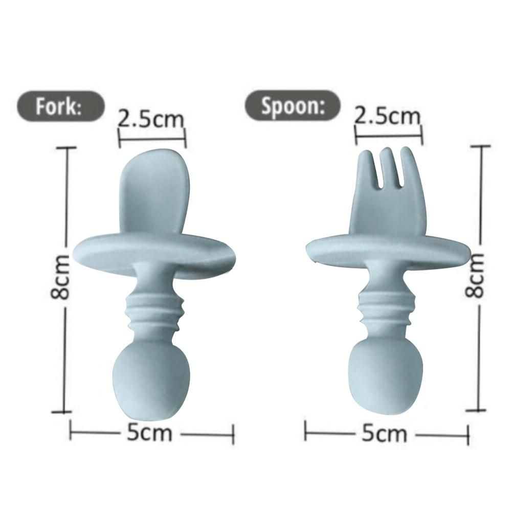 Silicone Plate for Baby,Grip Baby Dish Bowl,Microwave Safe Plates for Toddler and Kid with Fork and Spoon(3 PCS)